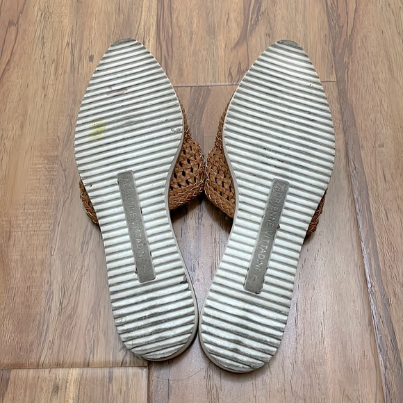 Adrienne Vittadini Slides Mules Woven Leather - Picture 3 of 4